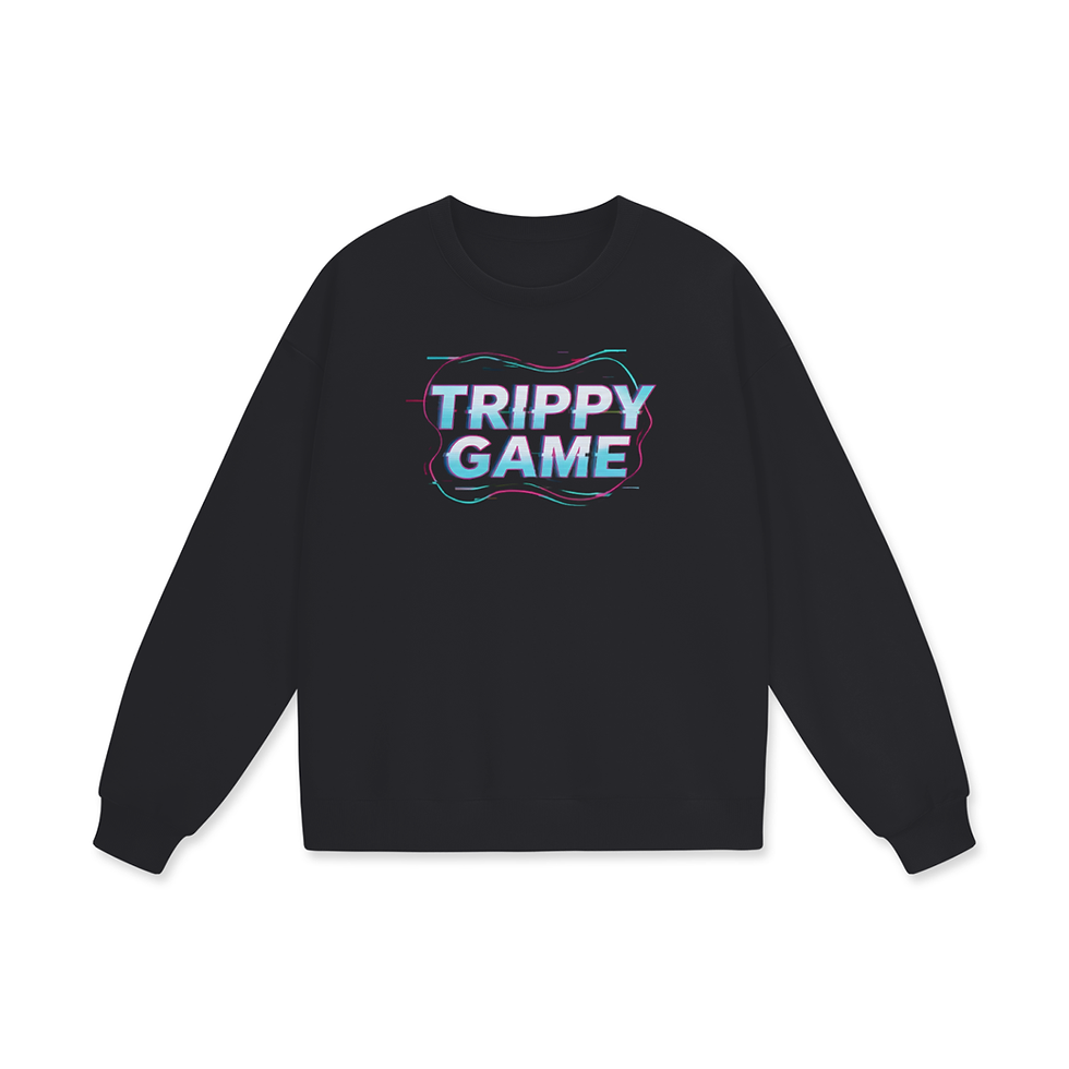 Miniatura: Heavyweight Trippy Game Oversized Sweatshirt