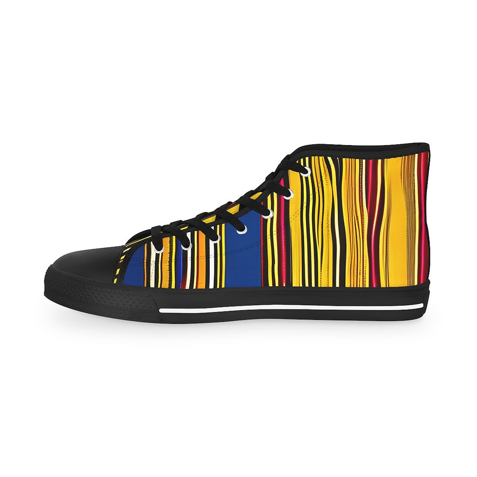 Miniatura: Yellow Blue Stripped  High Top Sneakers