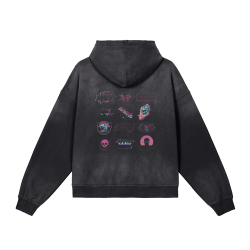 Sun Fade Trippy Game Zipper Hoodie | TrippyGameCollection