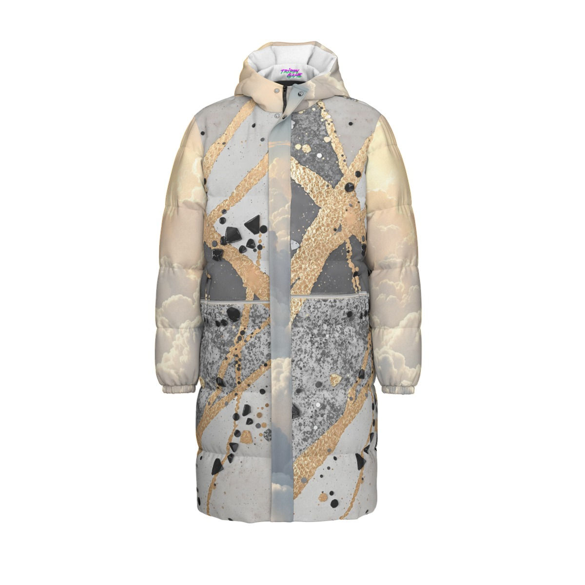 Golden path Unisex Long Down Jacket