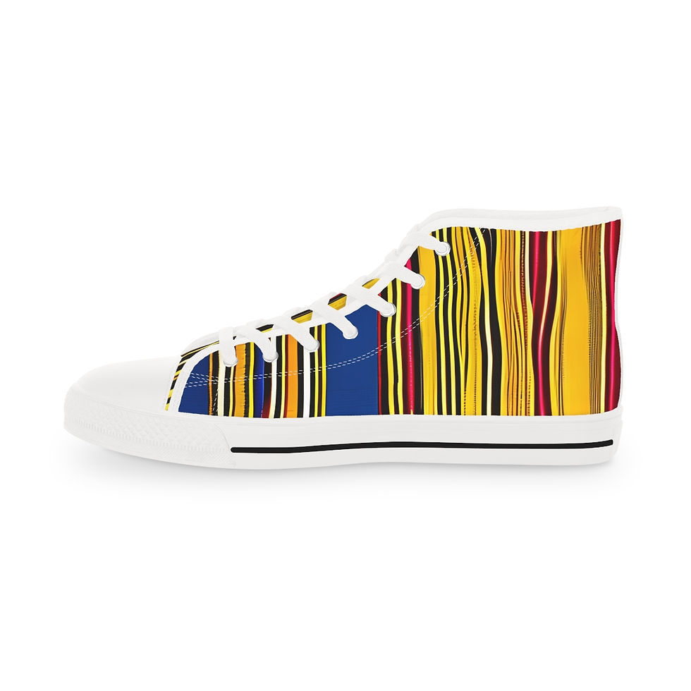 Miniatura: Yellow Blue Stripped  High Top Sneakers