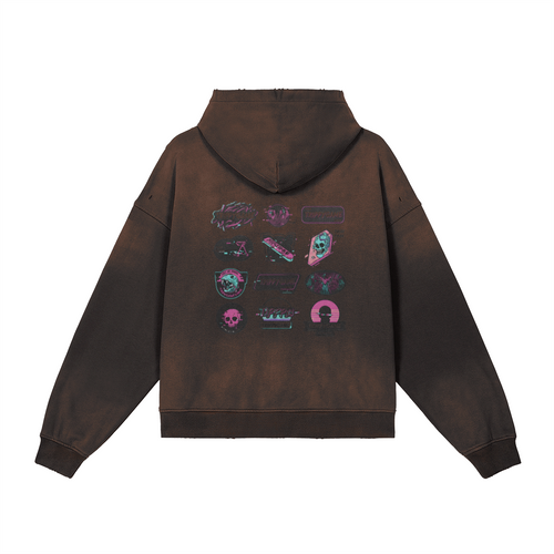 Sun Fade Trippy Game Zipper Hoodie | TrippyGameCollection