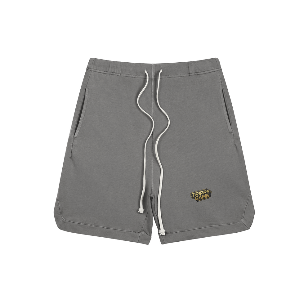 Miniatura: Trippy Game Unisex Clipped Corner Washed Sweat ShortsFaded