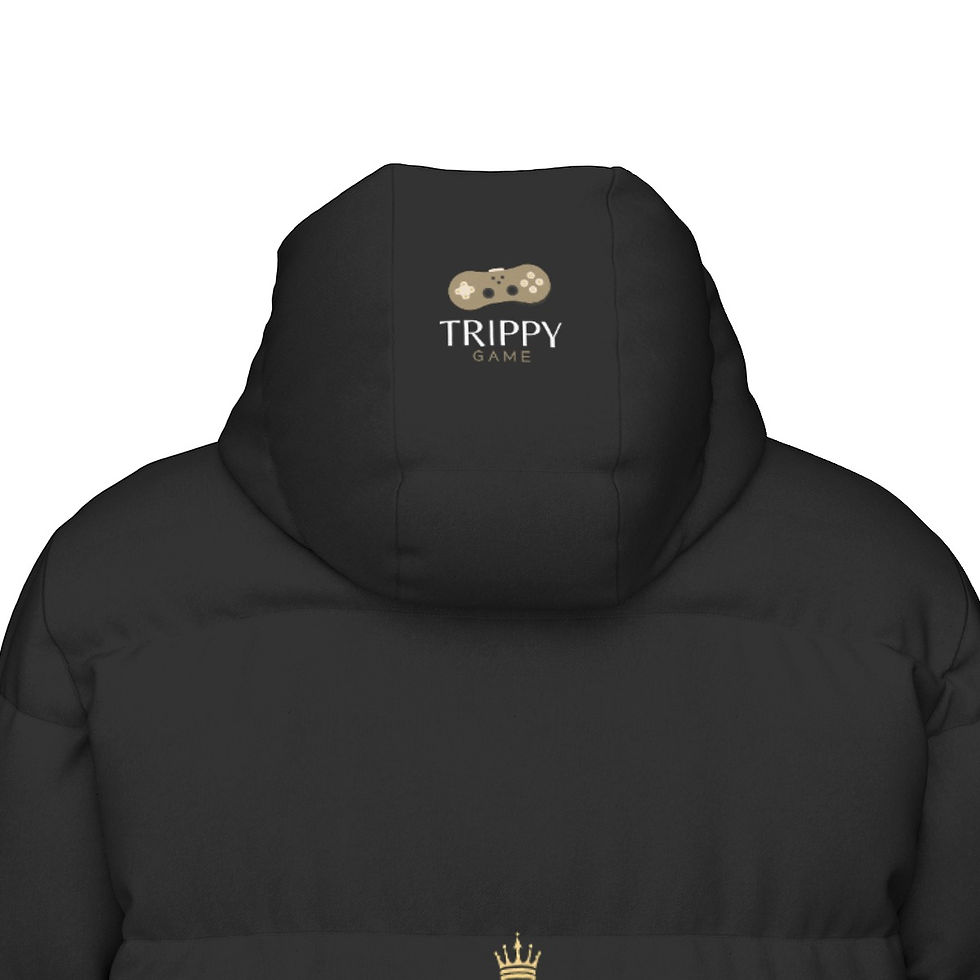 Miniatura: Black Rich Rebel Club Unisex Long Down Jacket