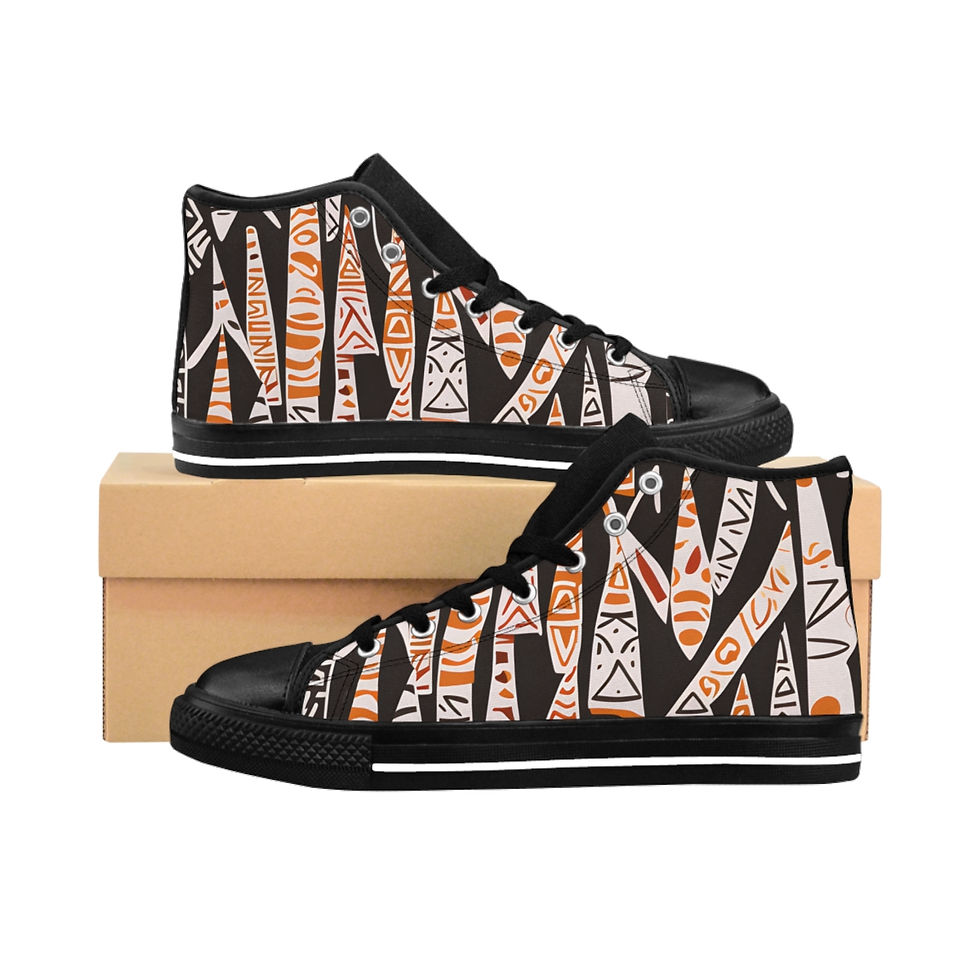 Miniatura: Orange Zebra Style Classic Sneakers