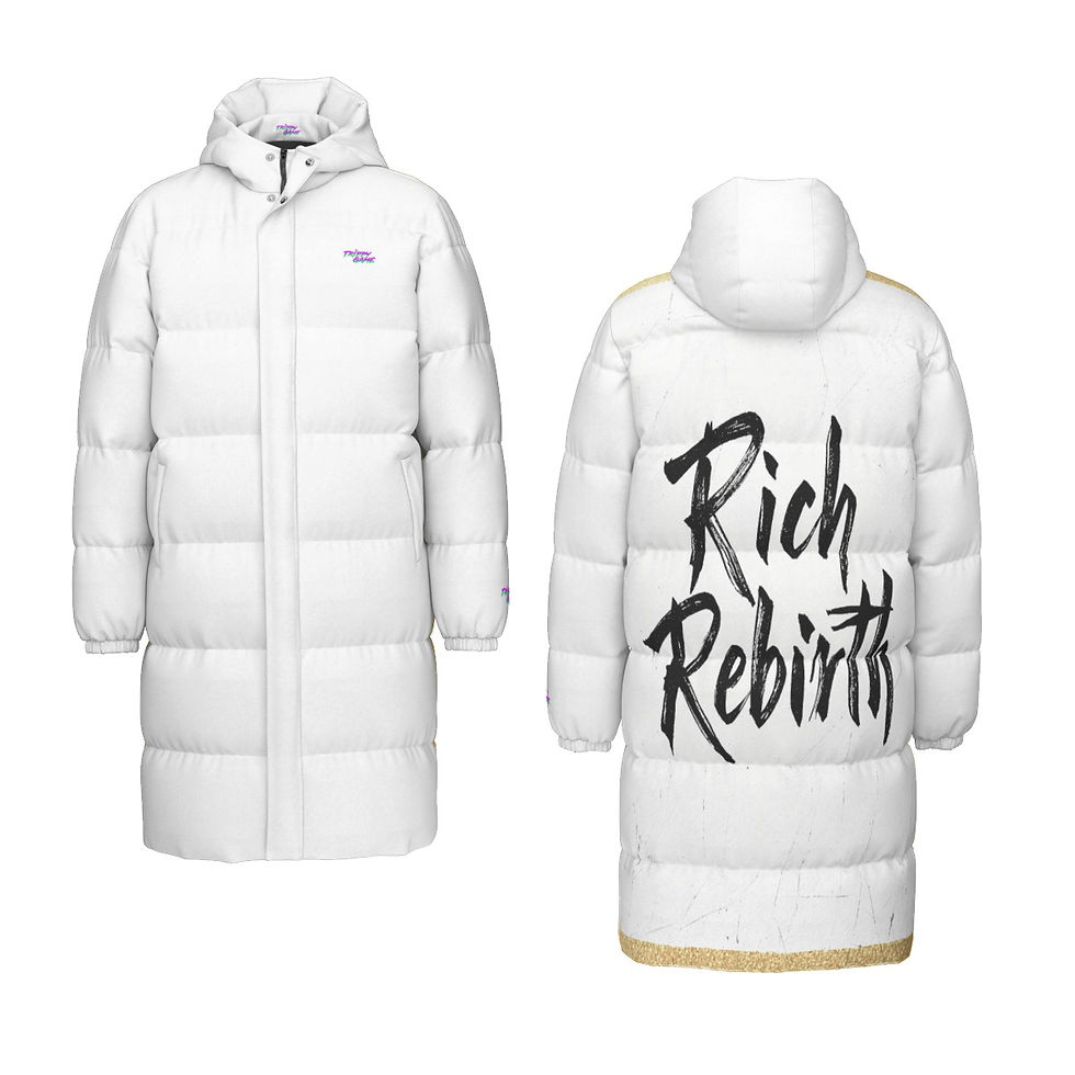 Miniatura: Rich Rebirth Unisex Long Down Jacket