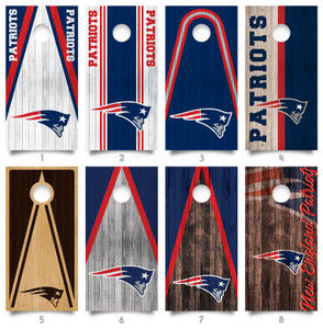 NEW ENGLAND PATRIOTS CORNHOLE BOARDS / SET - ALL DESIGNS