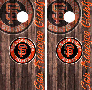 SAN FRANCISCO GIANTS CORNHOLE BOARDS / SET - DESIGN 8