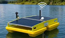 Hydro Synergy SolaRaft Ultrasonic floating on water body