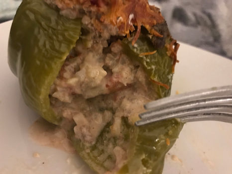 Sausage dip stuffed peppers