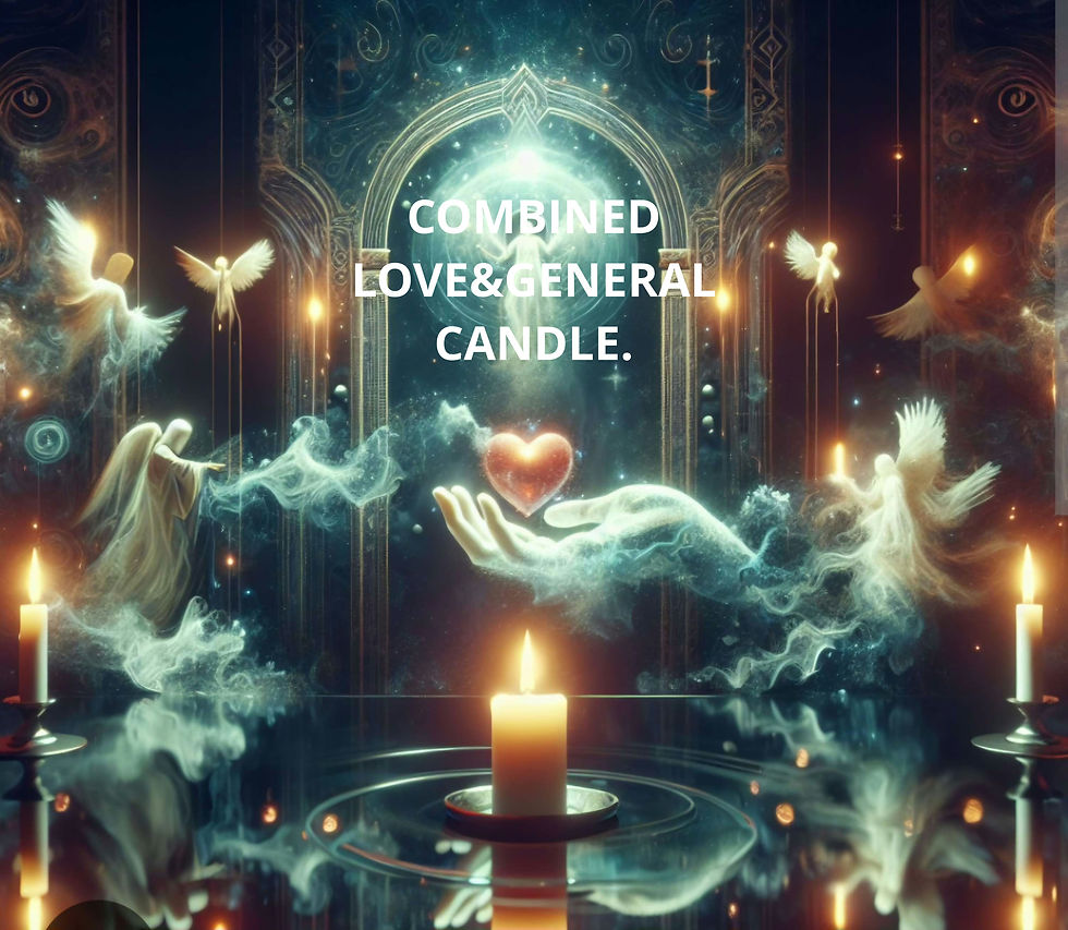BEESWAX MANIFESTATION CANDLE LOVE & GENERAL WITH 3 CARD PULL