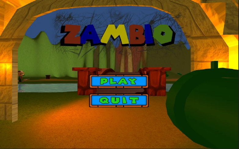 Zambio Start Screen