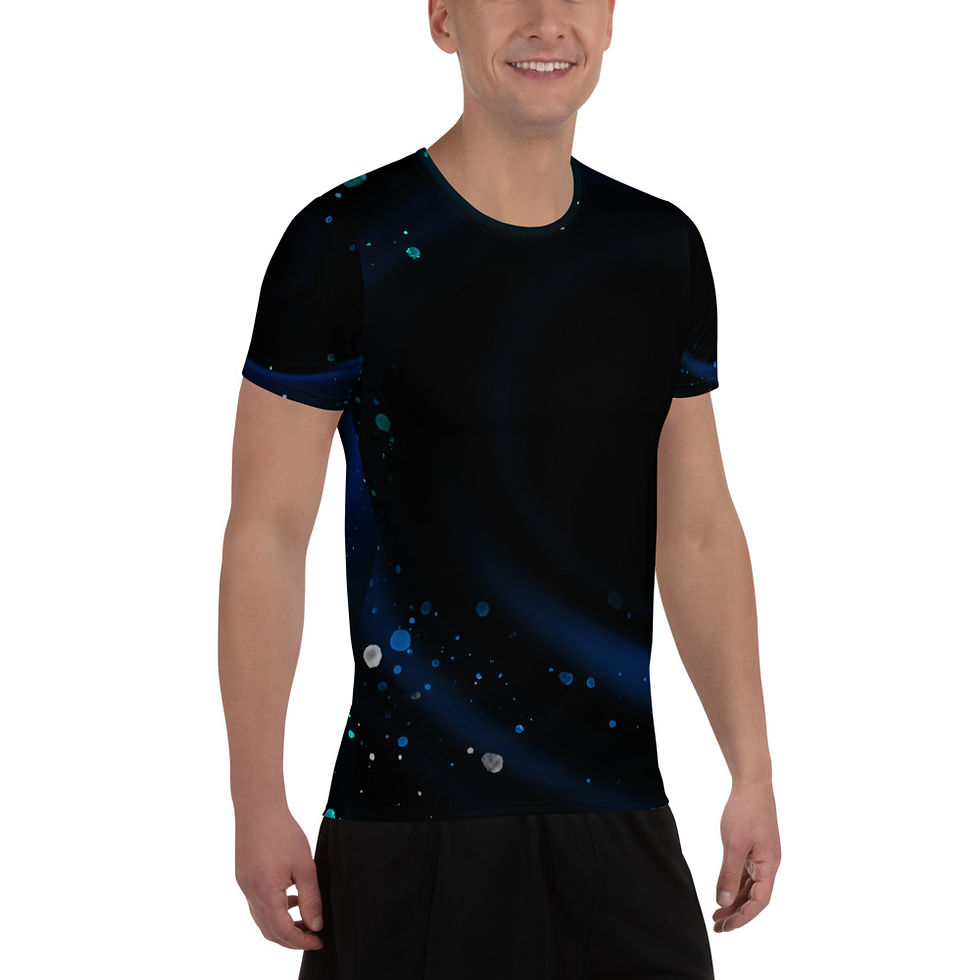 Thumbnail: BlueFXart All-Over Print Men's Athletic T-shirt