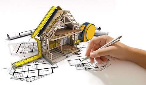 Design-house-model-with-drawings-designe