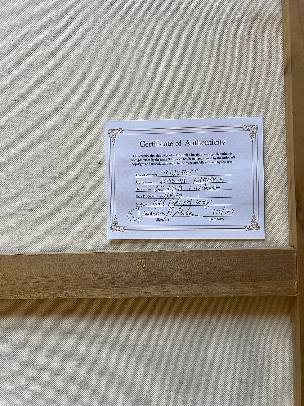 Thumbnail: Certificate of Authenticity for "Fallen in Leaves Ghost"
