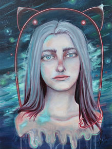 Acrylic Oil painting on canvas original décor art fine art