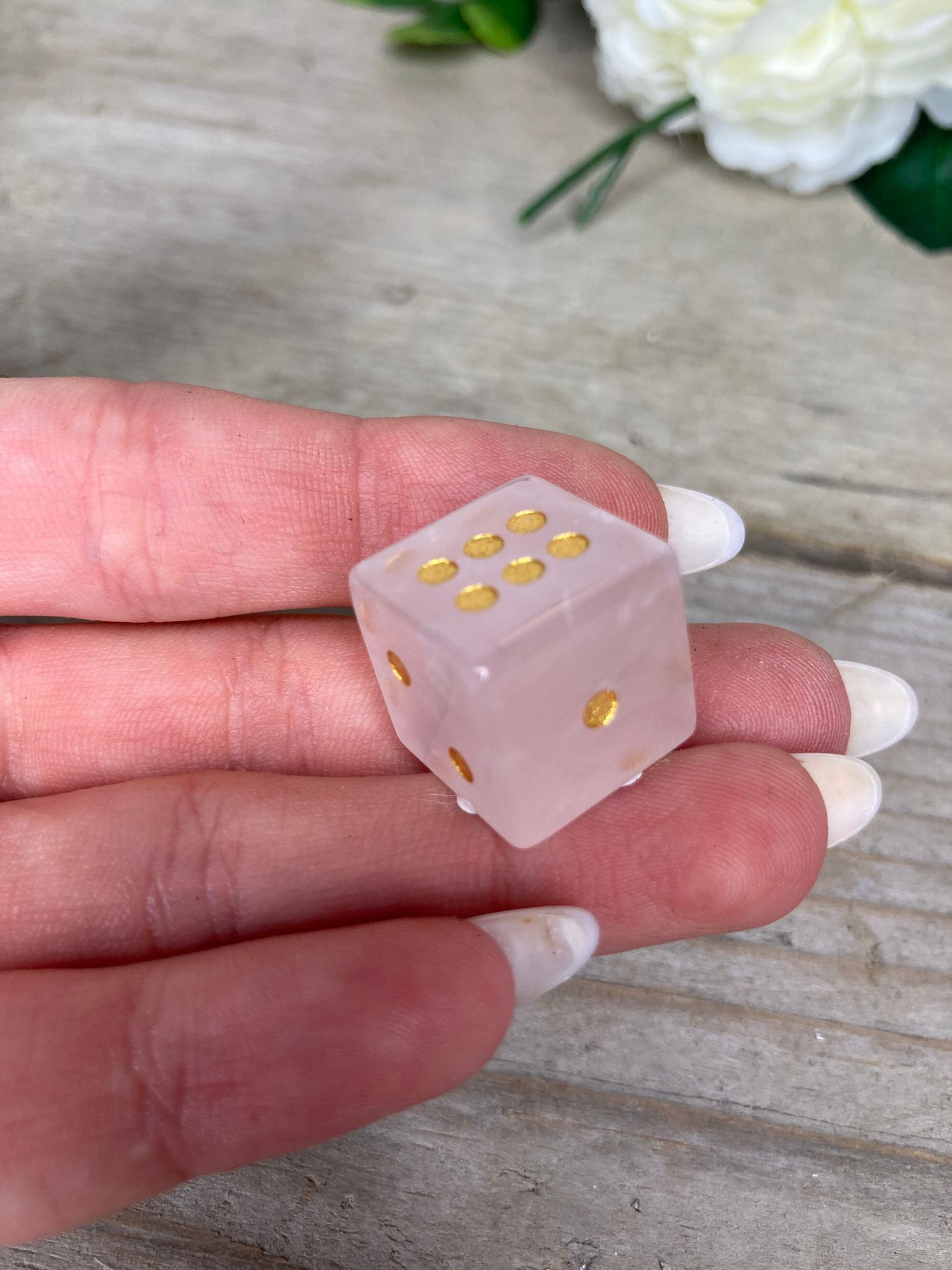 Rose Quartz Dice