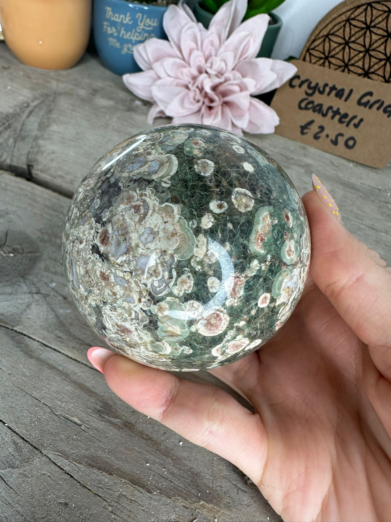 Russian Flower Agate Sphere