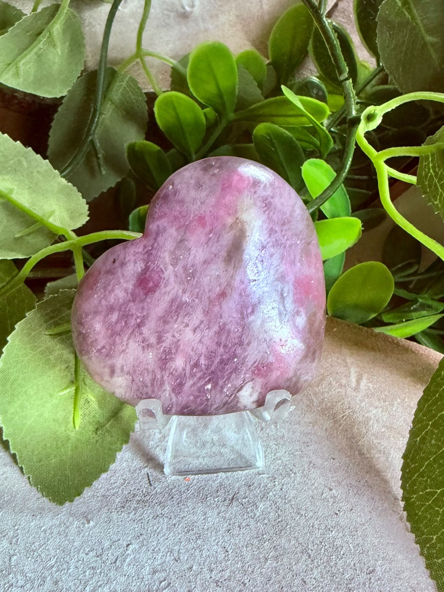 Pink Tourmaline Heart