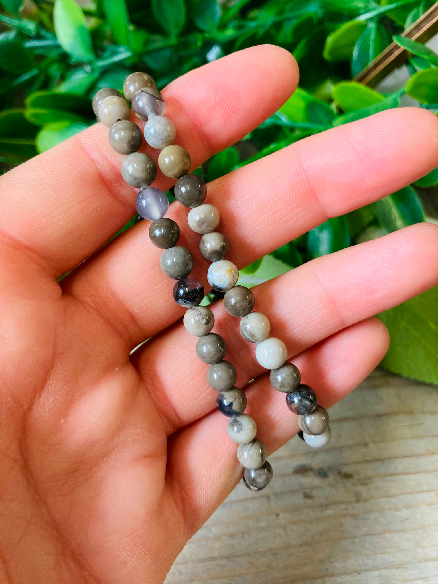 Volcano Agate Small Bead Bracelet