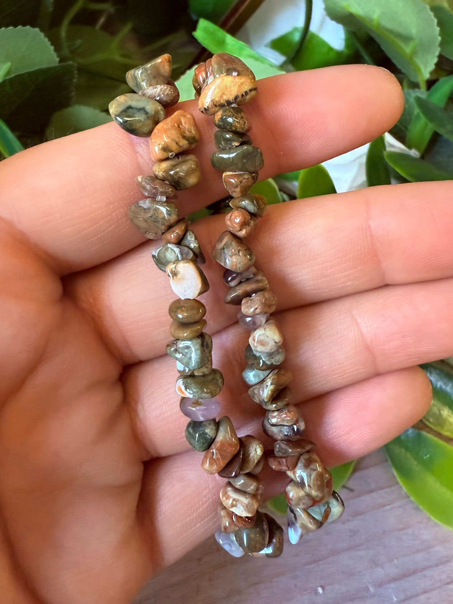 Rainforest Jasper Chip Bracelet