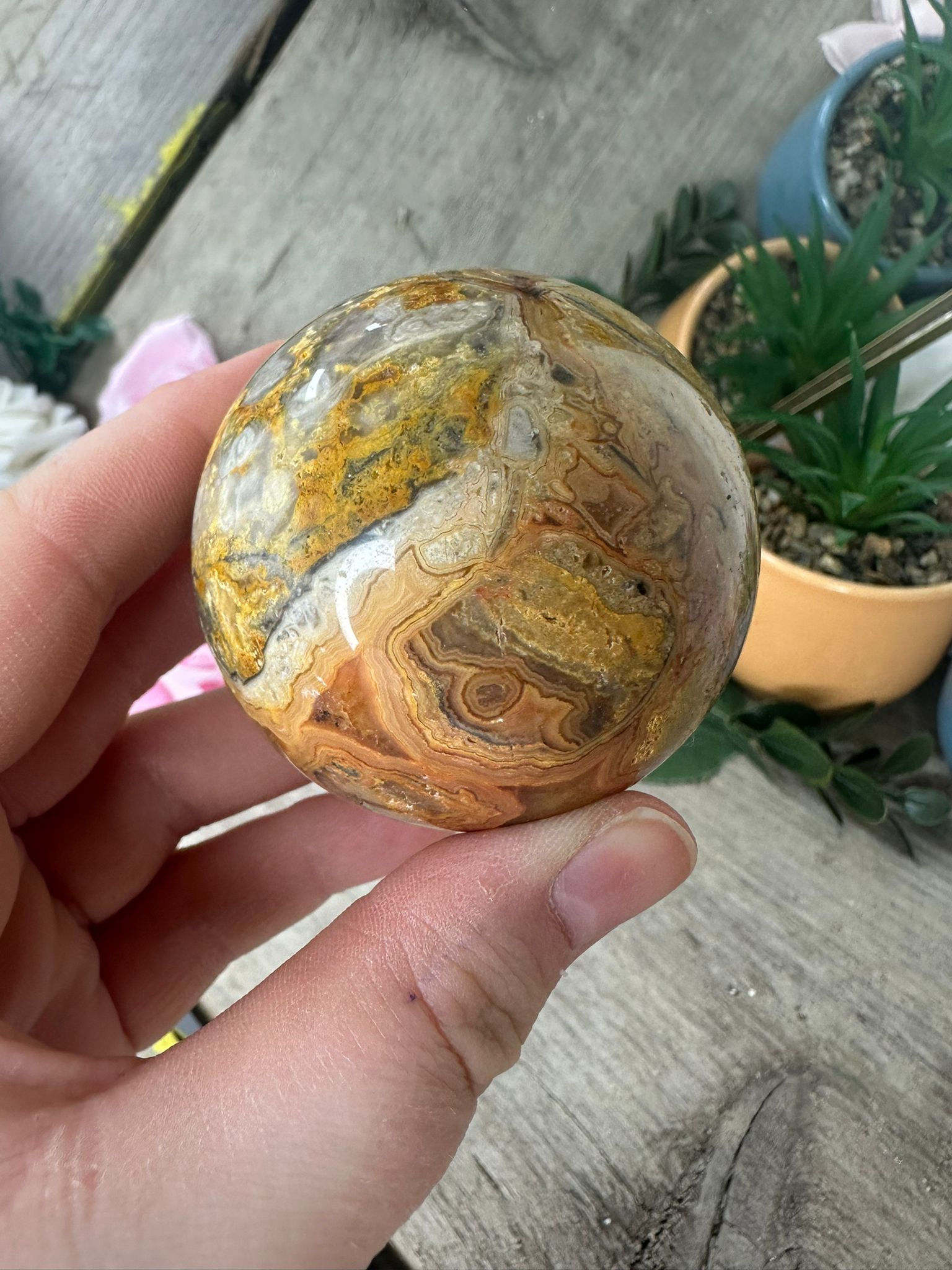 Crazy Lace Agate Sphere