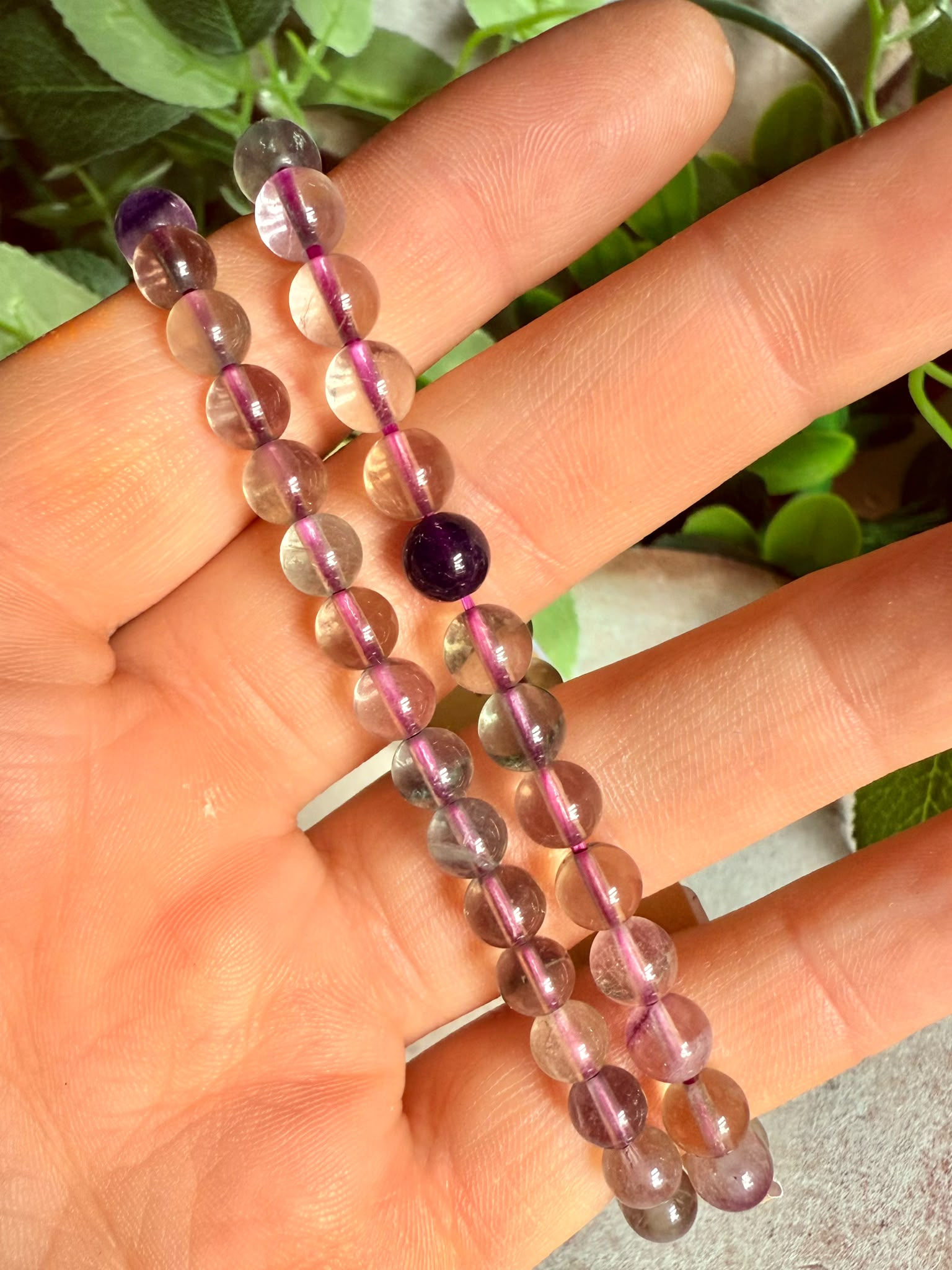 Fluorite Small Bead Bracelet