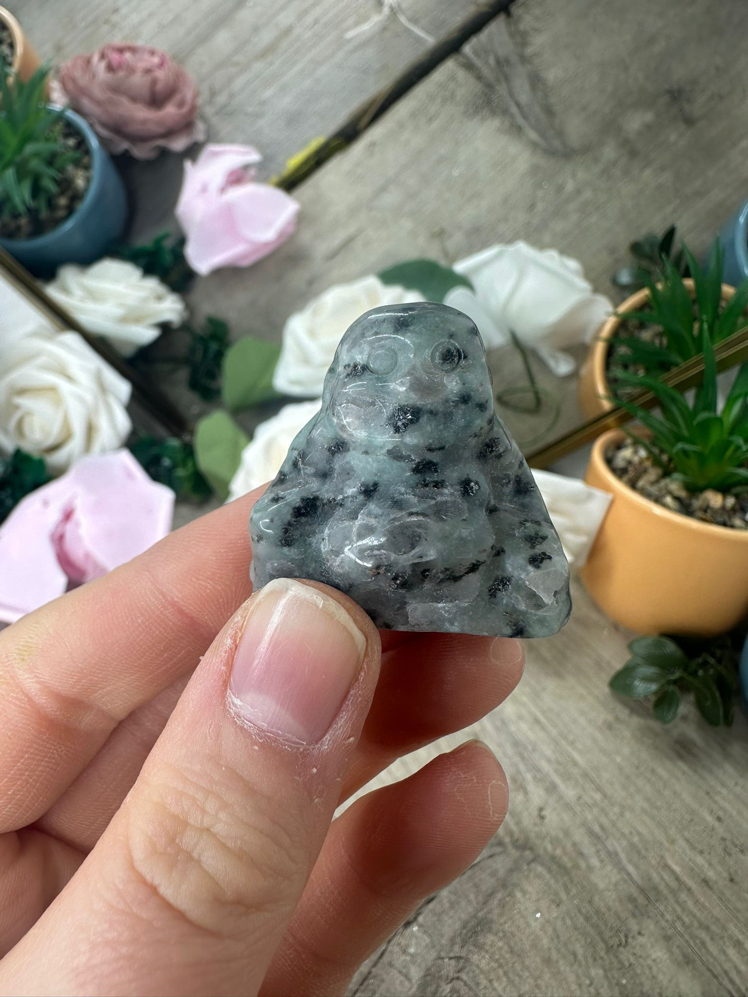 Sesame Jasper Laughing Buddha