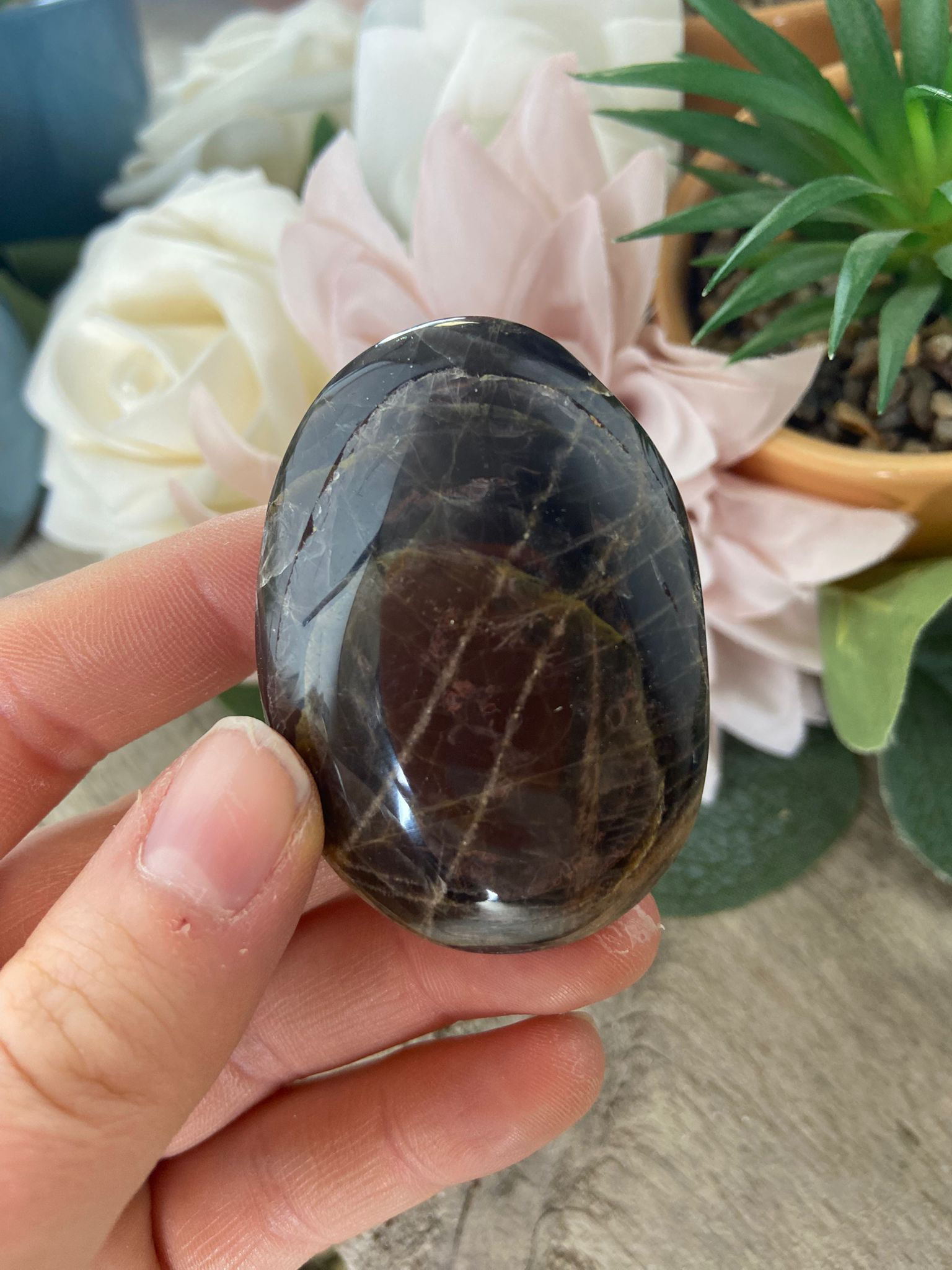 Black Moonstone Palmstone