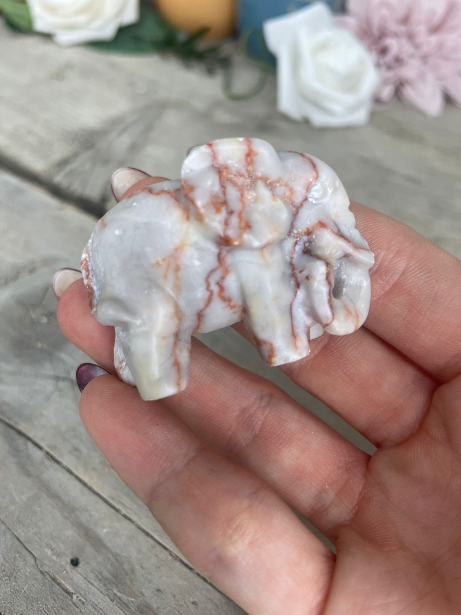 Red Vein Jasper Elephant