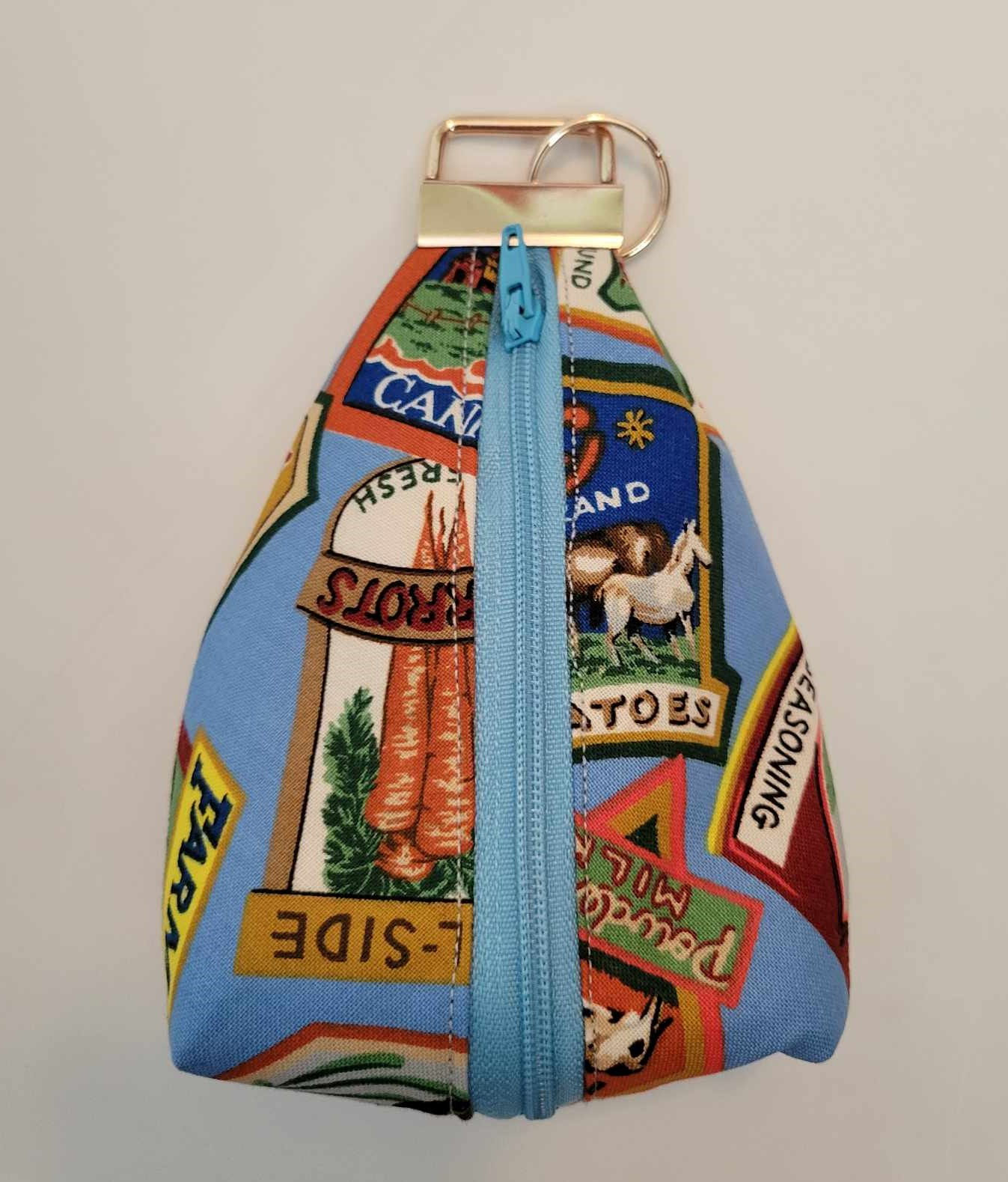 Blue Travel  Key Chain Pouch