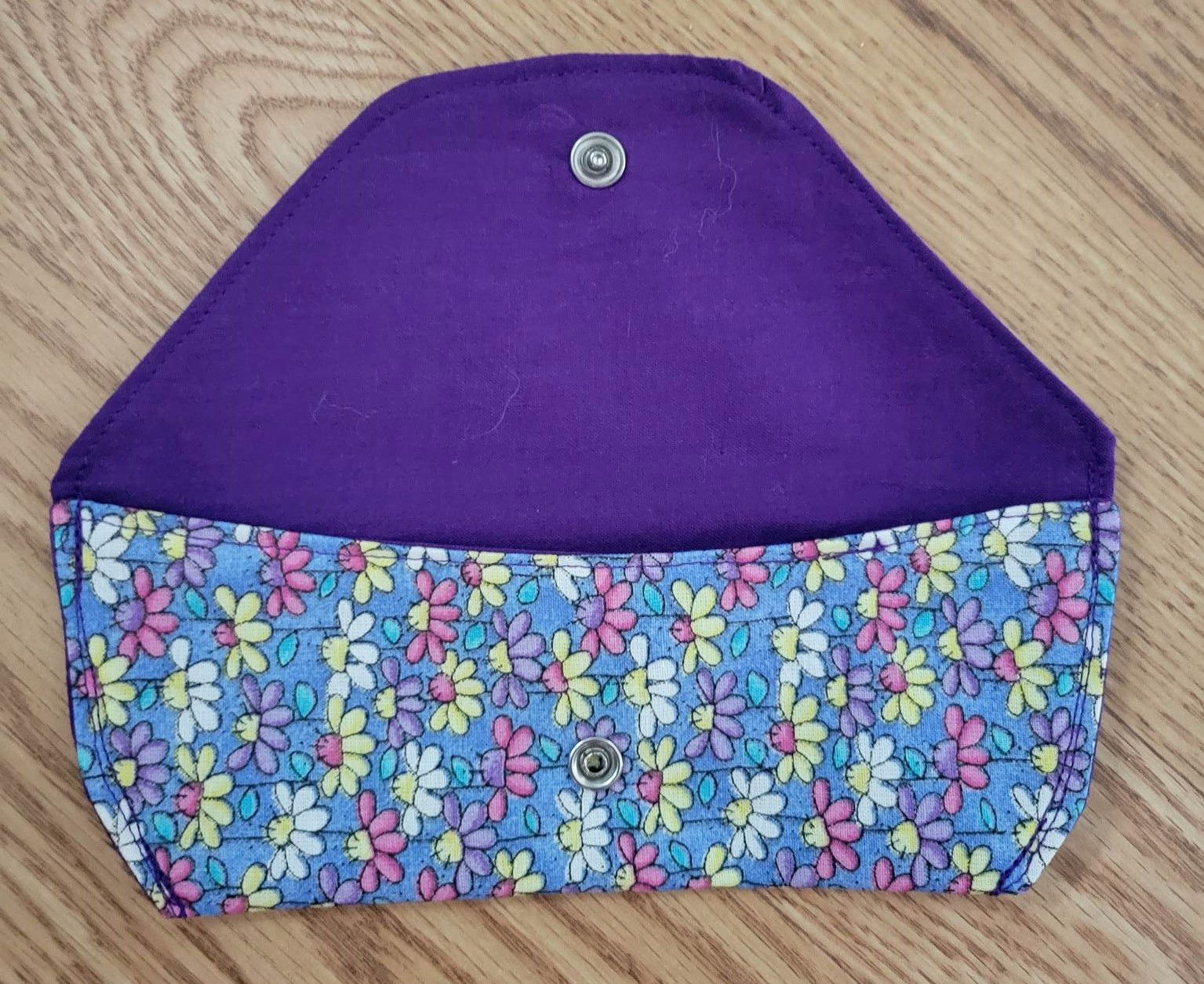 Blue Hippie Flowers Glass Holder