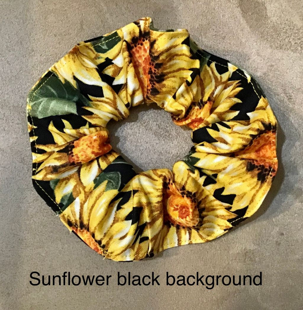 Sunflower black background
