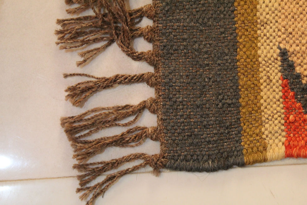 Thumbnail: Kotsa New Carpet For Bedroom | Multi Color Rombus Pattern Carpet | KC03