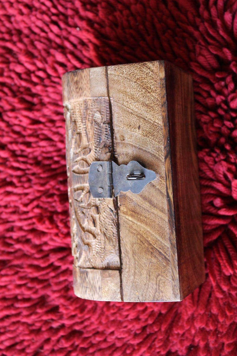 Thumbnail: Kotsa Indian Vintage Unique Home Decor | Living Room Brown Little Box
