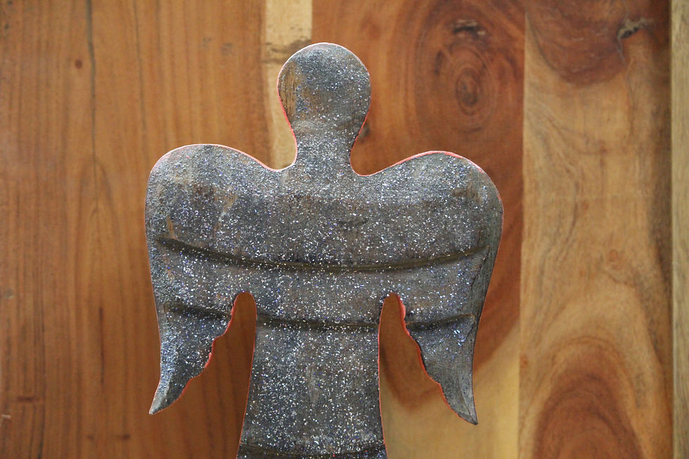 Thumbnail: Kotsa Sustainable Home Decor Angel Statue | Recycled Wooden Statue | K36