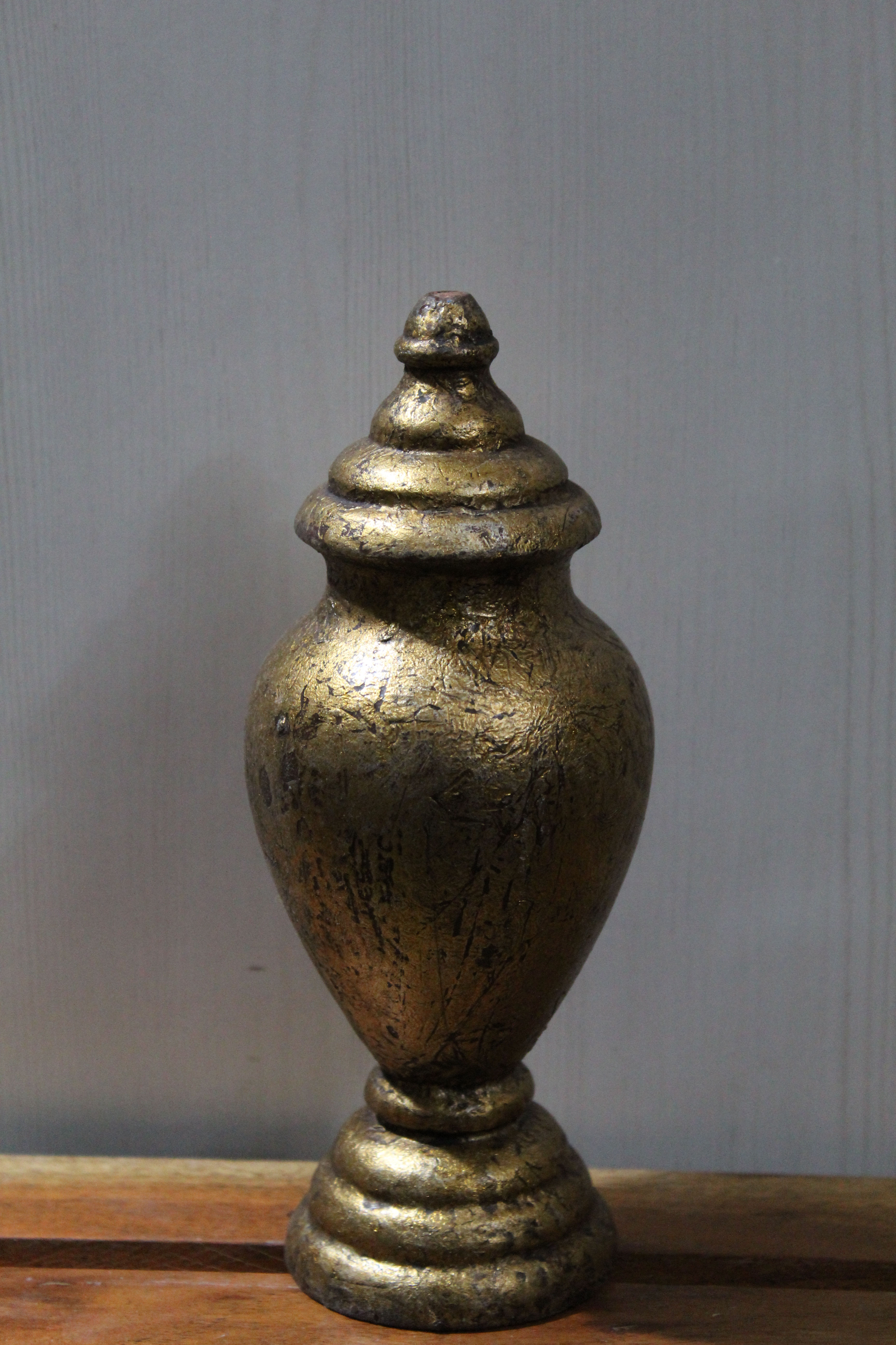Kotsa Sustainable Home Decor Pillars | Recycled Golden Wooden Pillars | K38