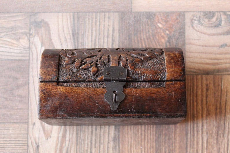 Thumbnail: Kotsa Indian Vintage Unique Home Decor | Living Room Brown Little Box