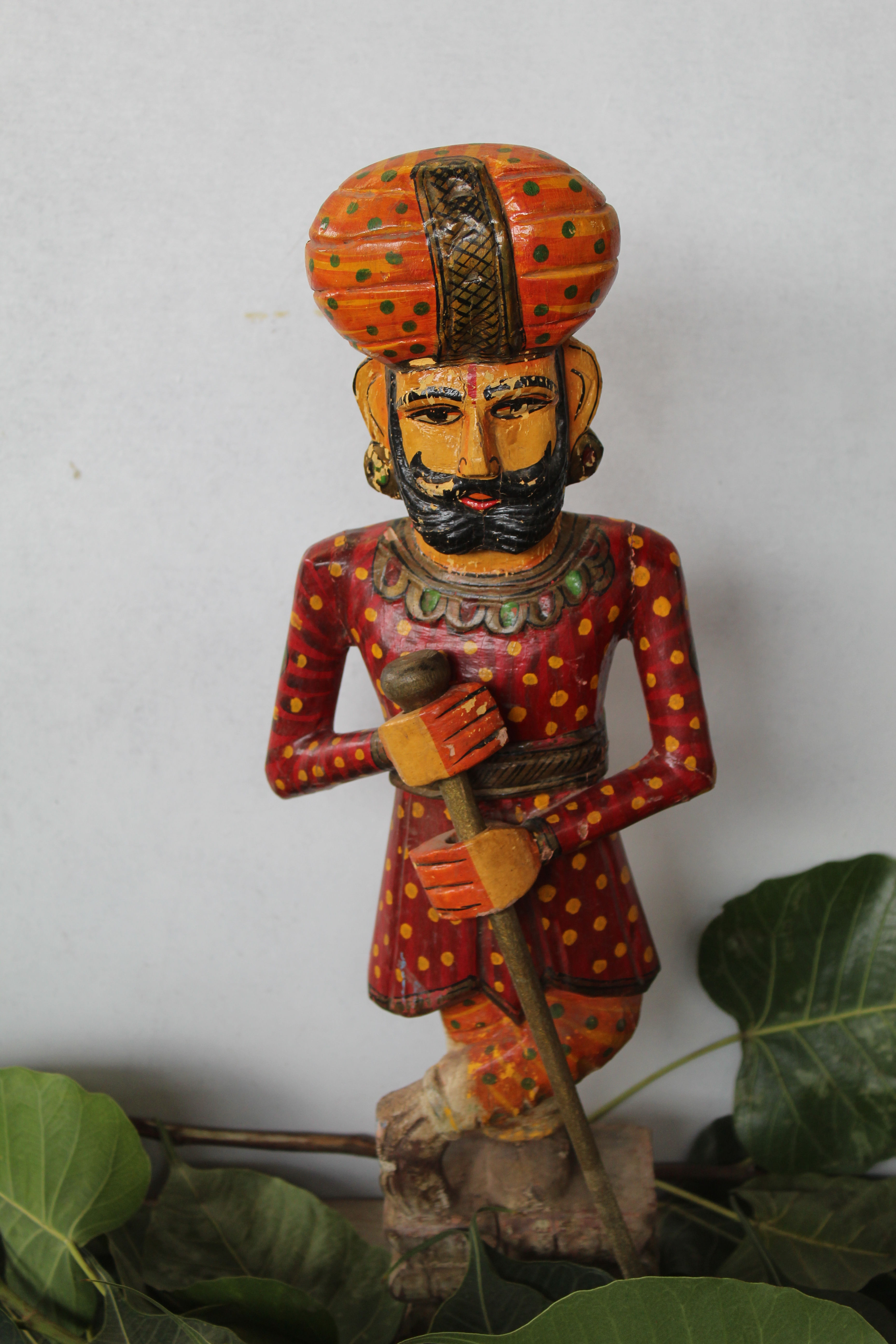 Handicraft Chokidar Statue | Wooden Watchman Statue | Gate Keeper | K74