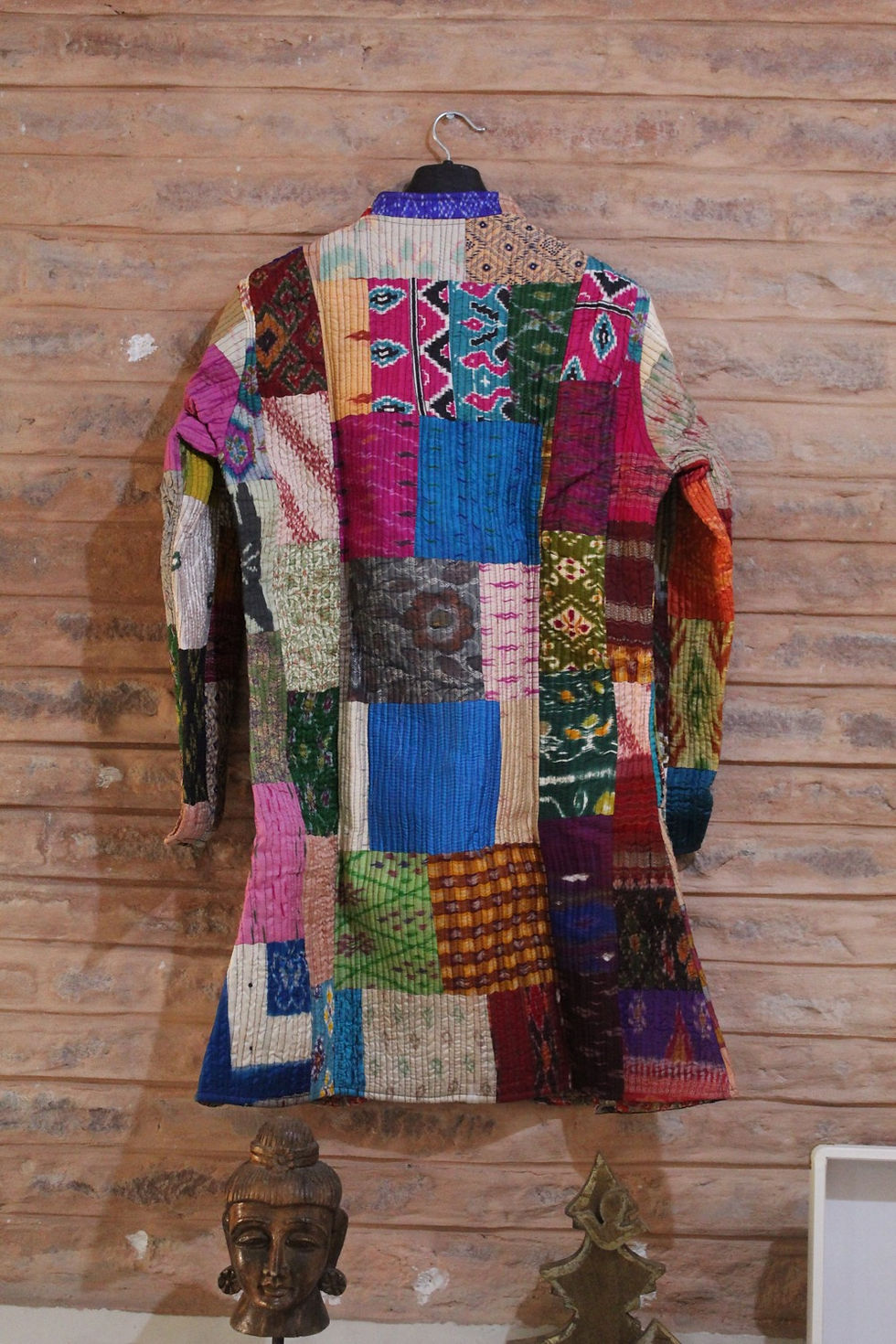 Thumbnail: Kotsa Reversible Kantha Jacket | Unisex Dress | Vintage Banjara Dress | KVJ05