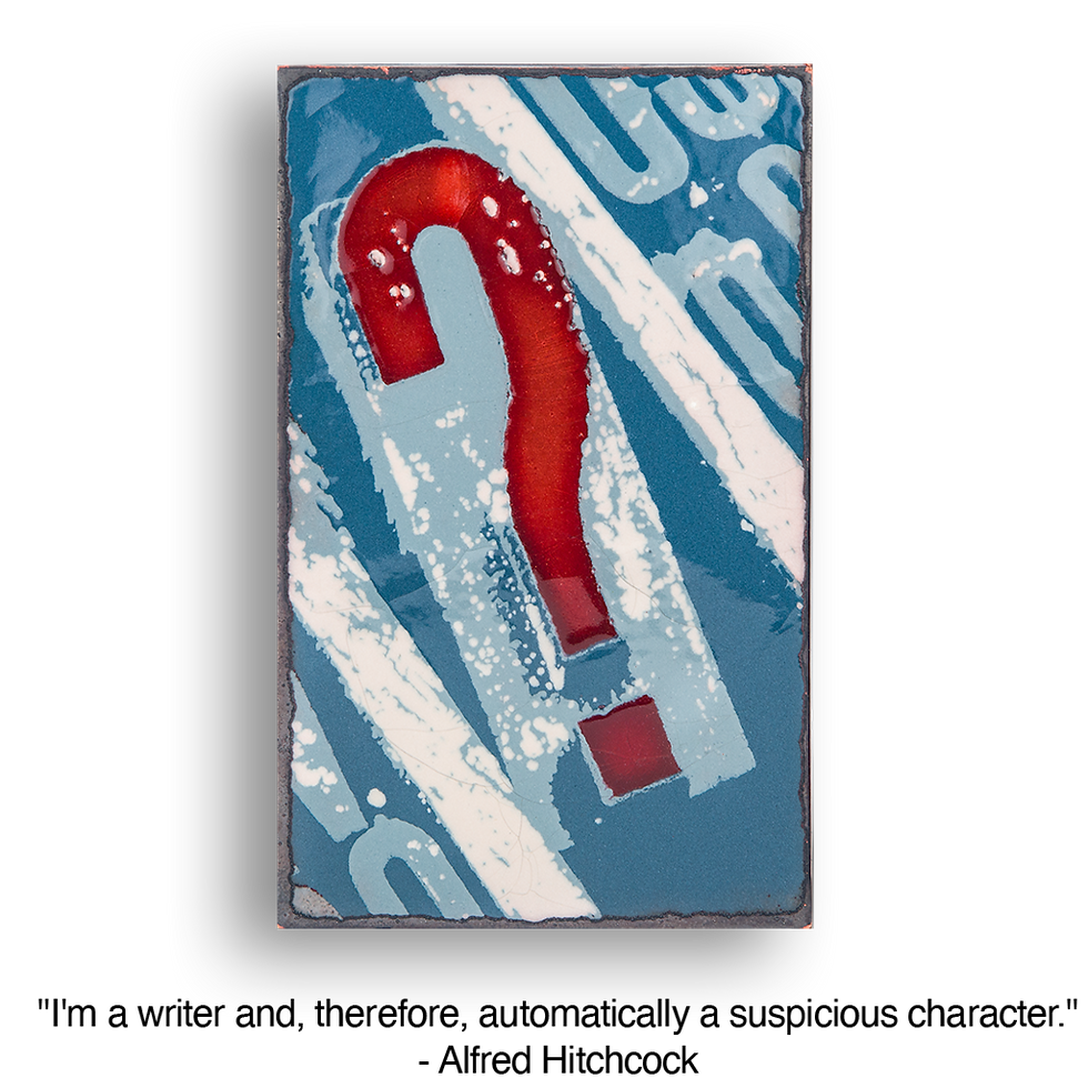 Red question mark card with blue and white stripes background 196 - Parenthood