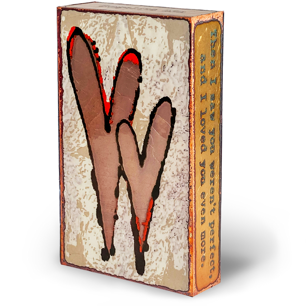 Thumbnail: Box with two hearts and text: I loved you even more 258 :Fireside, perfect.