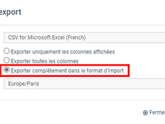 Import de fiches