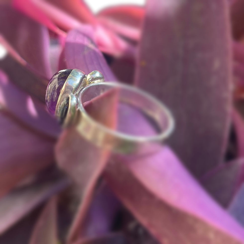 Thumbnail: Amethyst & Purple GoldStone Ring