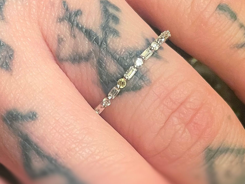 Thumbnail: Natural Yellow Sapphire & Diamond, 14k, Ring
