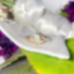 Thumbnail: Natural White Opal, Botantical, 14k, Ring