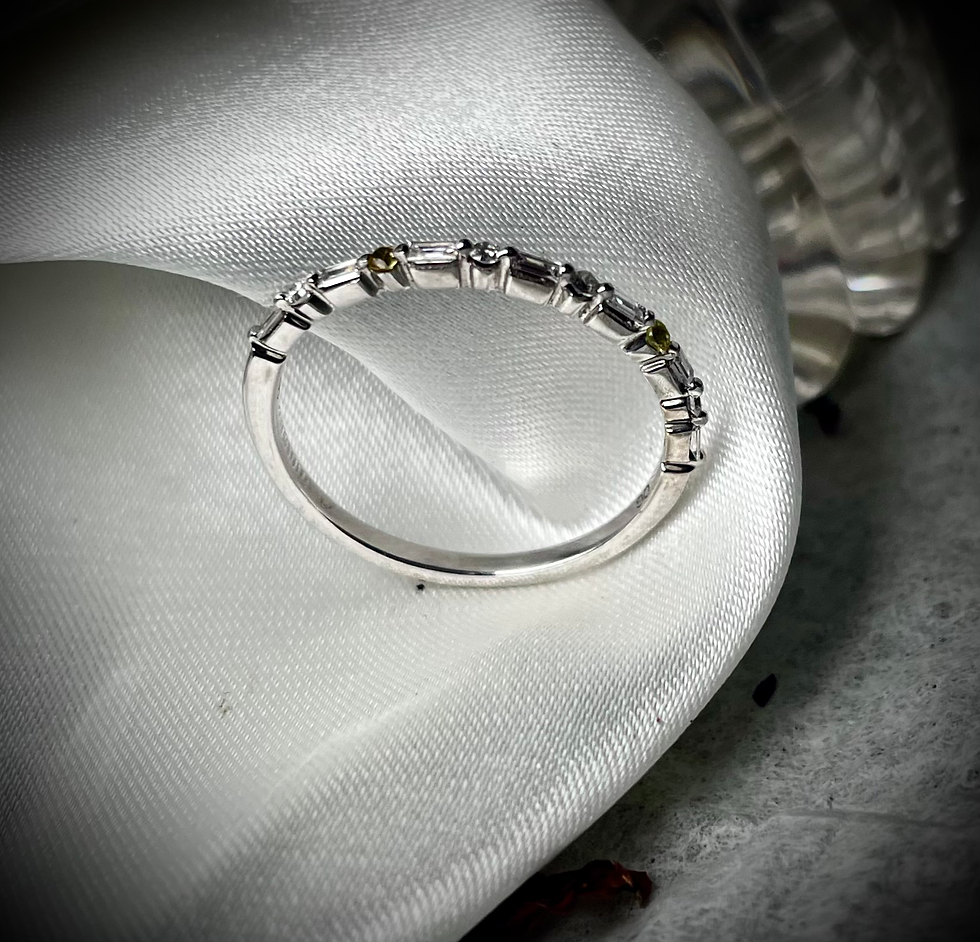 Thumbnail: Natural Yellow Sapphire & Diamond, 14k, Ring