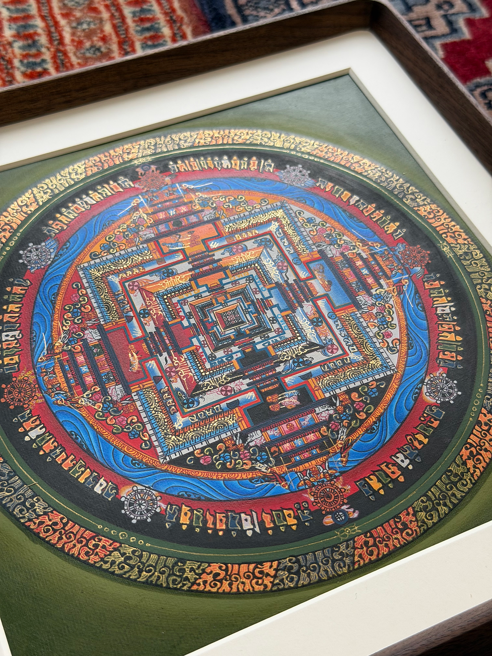 Thumbnail: 24K金 時輪金剛壇城唐卡 24K Gold Kālacakra Mandala Thangka