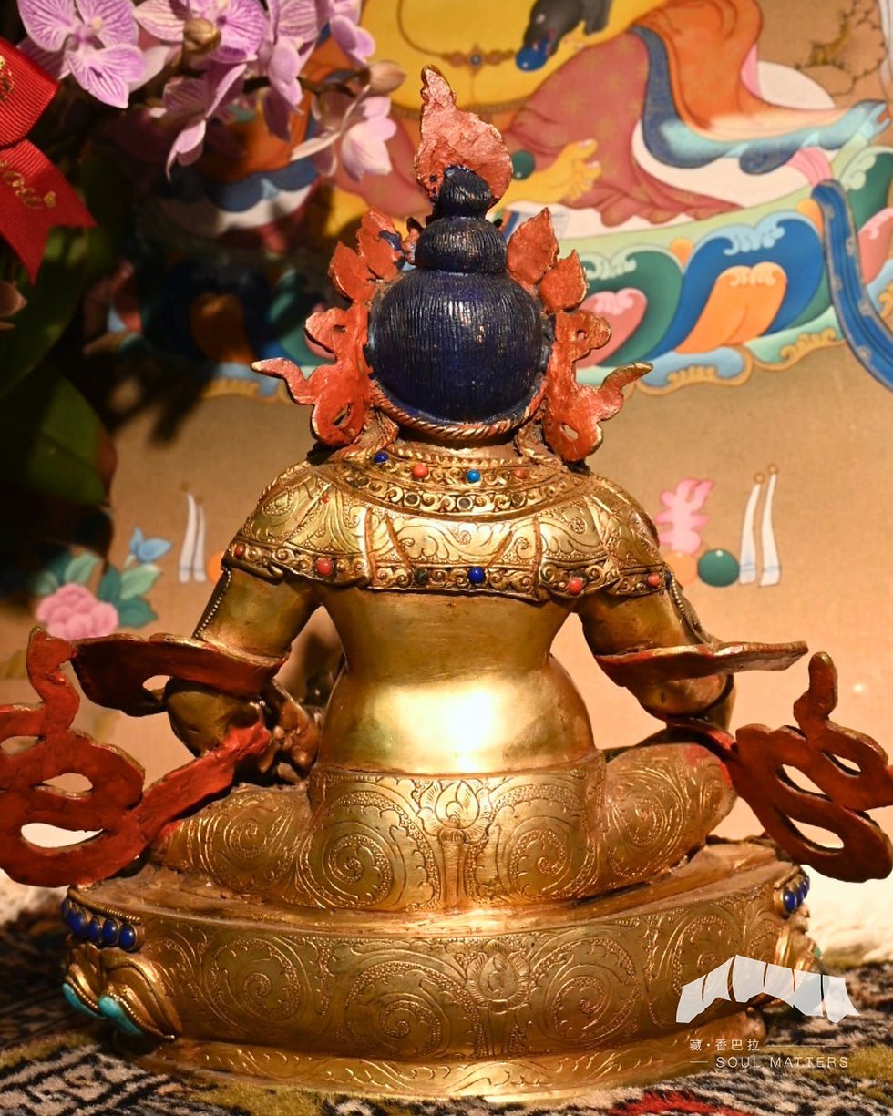 Thumbnail: 黃財神喜瑪拉雅山水晶掐絲像 Himalaya Crystal Yellow Jambhala