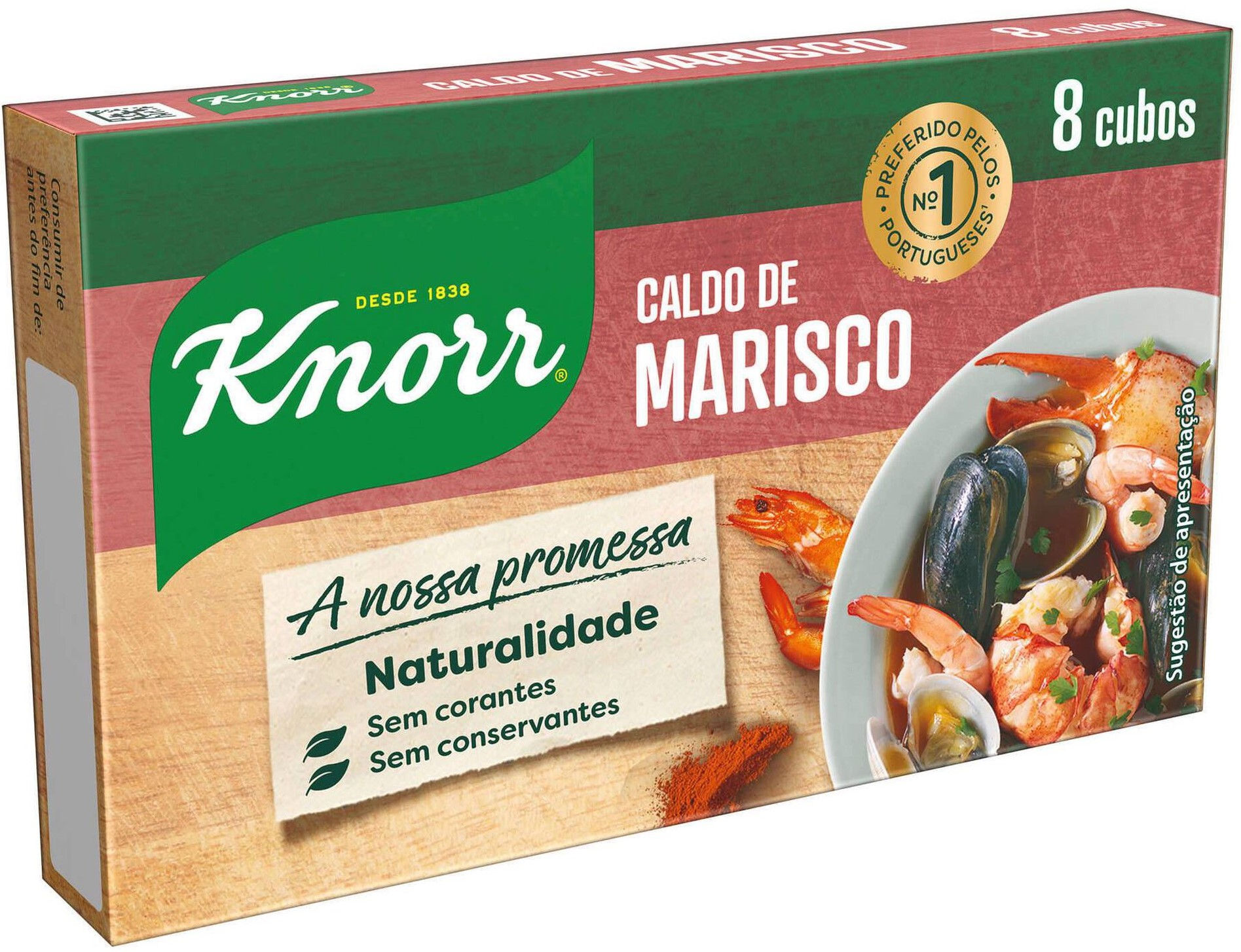 Knorr Seafood Stock 8 Cubes / Caldo de Marisco 8 Cubos sem Gluten - 80g